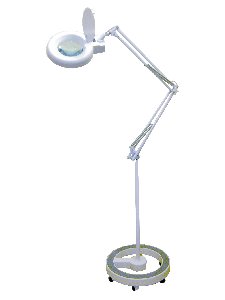 Lupa lampa na podstawie z kółkami, x8D